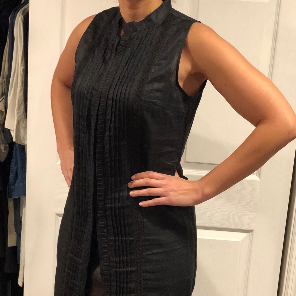 Black mandarin style tunic